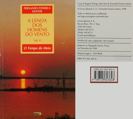 A Lenda dos Homens do Vento Vol. II, O Tempo do Meio - Fernando Fonseca Santos - ISBN 972-564-364-X