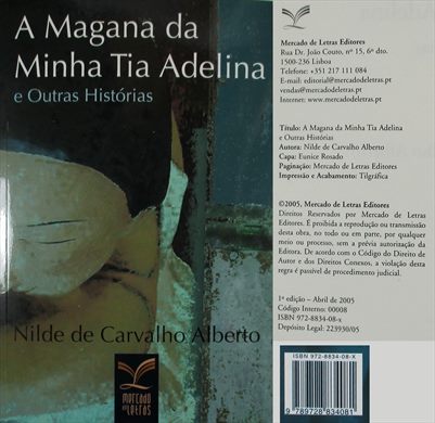 A Magana da Minha Tia Adelina - Nilde de Carvalho Alberto - ISBN 972-8834-08-x
