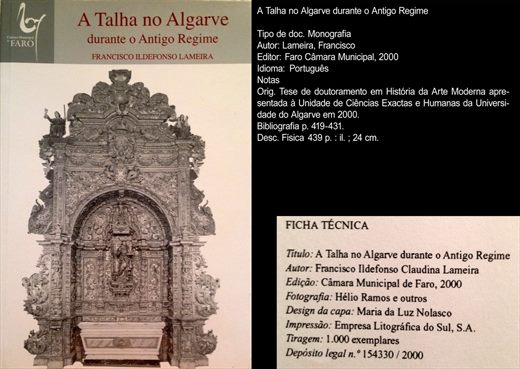 A Talha no Algarve durante o Antigo Regime - Francisco Ildefonso Claudia Lameira - Camara Municipal de Faro 2000