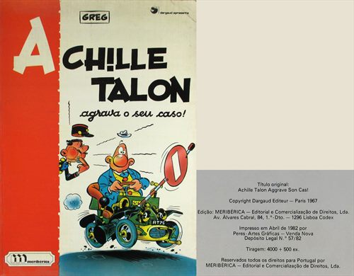 Achile Talon Agrava o seu caso - Dargaud Editeur 1967