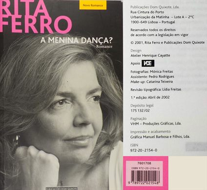 Amenina Danca - Rita Ferro - ISBN 972-20-2154-0