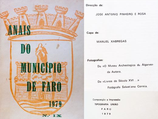 Anais do Municipio de Faro 1979 - Tipografia Uniao