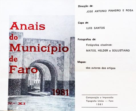 Anais do Municipio de Faro 1981 - Tipografia Uniao