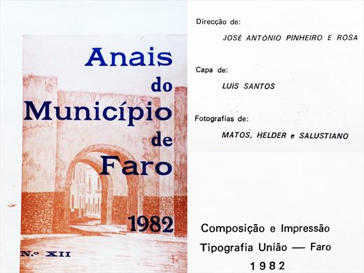 Anais do Municipio de Faro 1982 - Tipografia Uniao