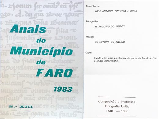 Anais do Municipio de Faro 1983 - Tipografia Uniao