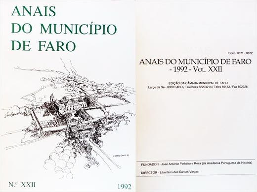 Anais do Municipio de Faro 1992 - ISSN 0871-0872