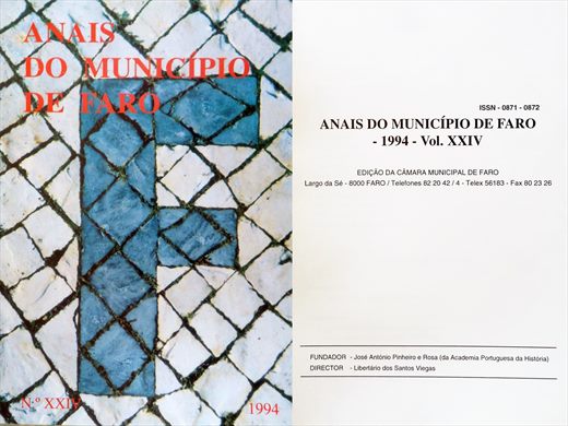 Anais do Municipio de Faro 1994 - ISSN 0871-0872