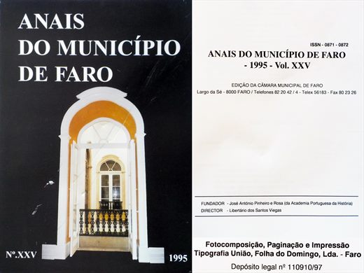 Anais do Municipio de Faro 1995 - ISSN 0871-0872