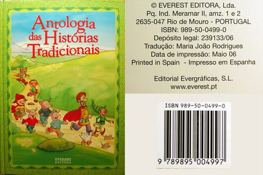 Antologia das Historias Tradicionais - Editora Everest - ISBN 989-50-0499-0
