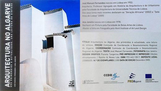 Arquitectura no Algarve - Jose Manuel Fernandes e Ana Janeiro - ISBN 972-643-138-7