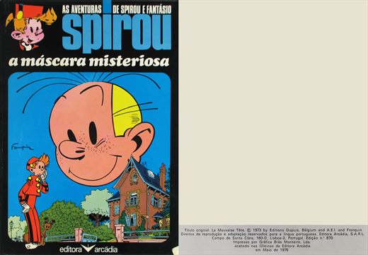 As Aventuras de Spirou e Fantasio, A Mascara Misteriosa - Editora Arcadia