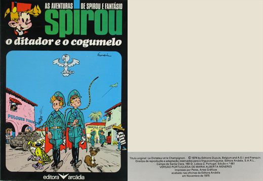 As Aventuras de Spirou e Fantasio, O Ditador e o Cogumelo - Editora Arcadia