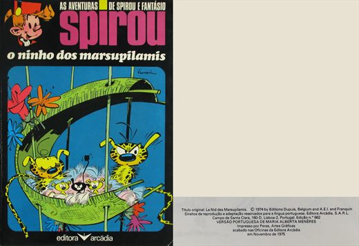 As Aventuras de Spirou e Fantasio, O Ninho dos Marsupilamis - Editora Arcadia