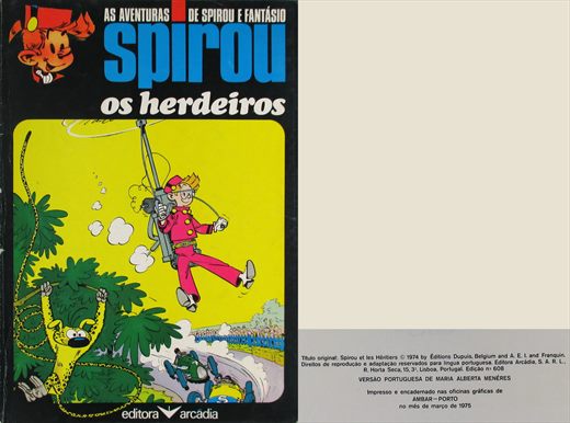 As Aventuras de Spirou e Fantasio, Os Herdeiros - Editora Arcadia
