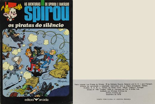 As Aventuras de Spirou e Fantasio, Os Piratas do Silencio - Editora Arcadia