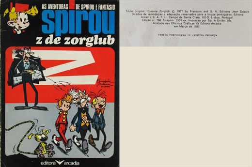 As Aventuras de Spirou e Fantasio, Z de Zorglub - Editora Arcadia