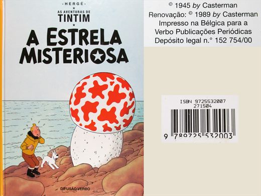 As Aventuras de Tintim, A Estrela Misteriosa - Herge - ISBN 9725532007