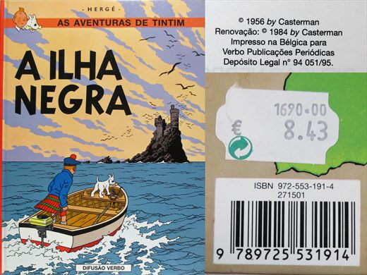 As Aventuras de Tintim, A Ilha Negra - Herge - ISBN 972-553-191-4
