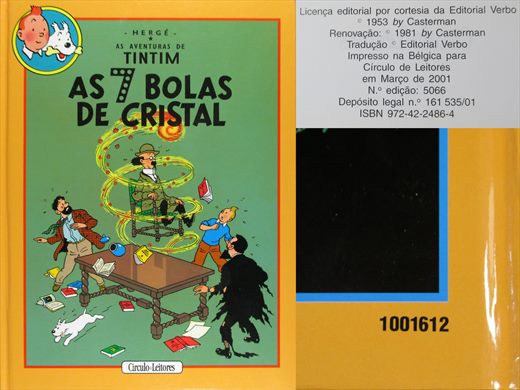 As Aventuras de Tintim, As 7 Bolas de Cristal - Herge - ISBN 972-42-2486-4