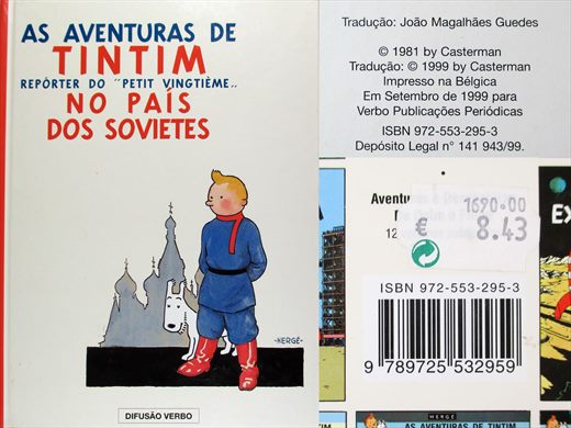 As Aventuras de Tintim, No Pais dos Sovietes - Herge - ISBN 972-553-295-3