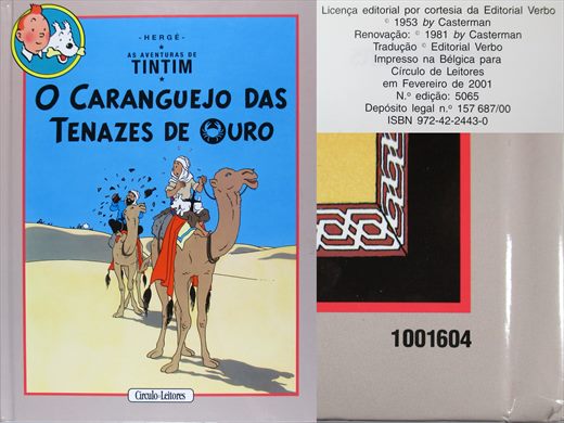 As Aventuras de Tintim, O Caranguejo das Tenazes de Ouro - Herge - ISBN 972-42-2443-0