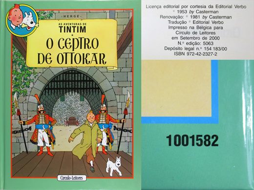 As Aventuras de Tintim, O Ceptro de Ottokar - Herge - ISBN 972-42-2327-2