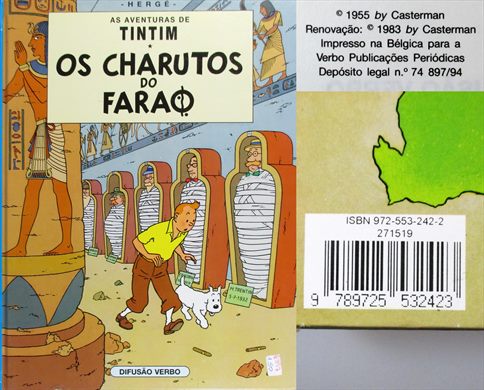 As Aventuras de Tintim, Os Charutos do Farao - Herge - ISBN 972-553-242-2