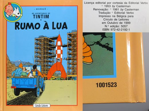 As Aventuras de Tintim, Rumo a Lua - Herge - ISBN 972-42-2192-1