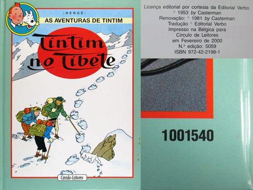 As Aventuras de Tintim, Tintim no Tibete - Herge - ISBN 972-42-2198-1