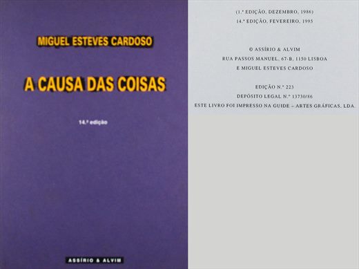 As Causas das Coisas - Miguel Esteves Cardoso - Assirio e Alvin 1995
