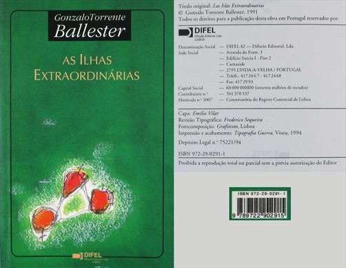 As Ilhas Extraordinarias - Gonzalo Torrente Ballester - ISBN 972-29-0291-1