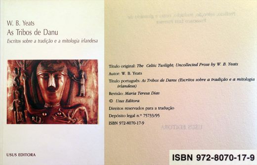 As Tribus de Danu - W.B. Yeats - ISBN 972-8070-17-9