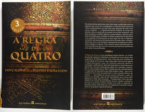 A regra de quatro - Ian Caldwell e Dustin Thompson - ISBN 972-23-3263-5