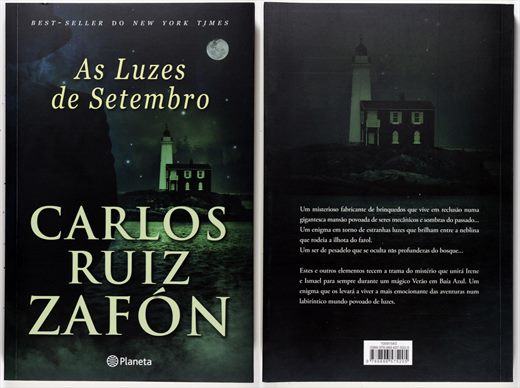 As Luzes de Setembro -Carlos Ruiz Zafon - ISBN 978-989-657-520-5