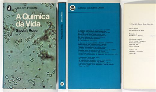 A quimica da vida - Steven Rose - Editora Ulisseia 1979