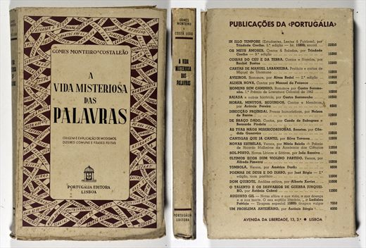 A Vida misteriosa das palavras - Gomes Monteiro e Costa Leao - Portugalia Editora