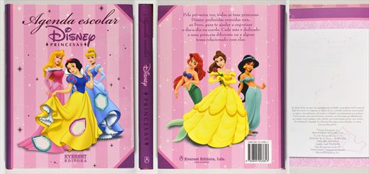 Agenda Escolar Disney princesas - Everest Editora - ISBN 989-50-0385-4