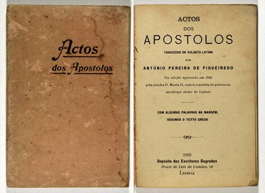 Actos dos Apostolos - Depositos de Escrituras Sagradas 1922
