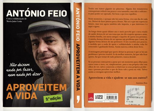 Aproveitem a vida - Antonio Feio - ISBN 978-972-20-4335-9