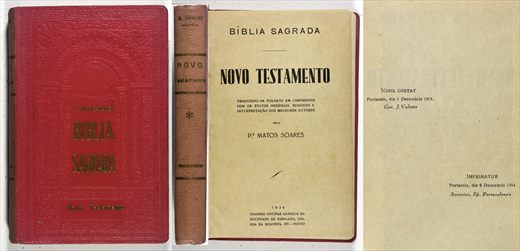 Biblia Sagrada, Novo Testamento - P. Matos Soares - Imprimatur 1954