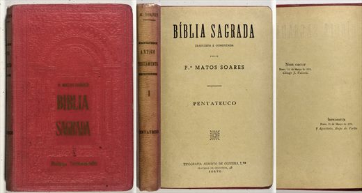 Biblia Sagrada, Antiguo Testamento 1 - P. Matos Soares - Imprimatur