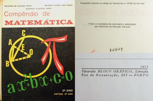 Compendio de Matematica - 3o ano - 1973