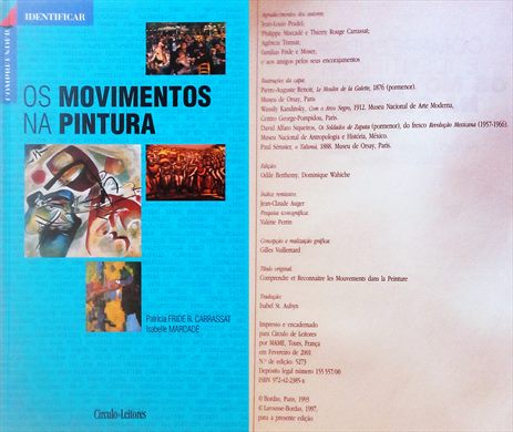 Compreender e Identificar os Movimentos na Pintura (Patricia Carrassat Isabelle Marcade) ISBN 972-42-2385-x