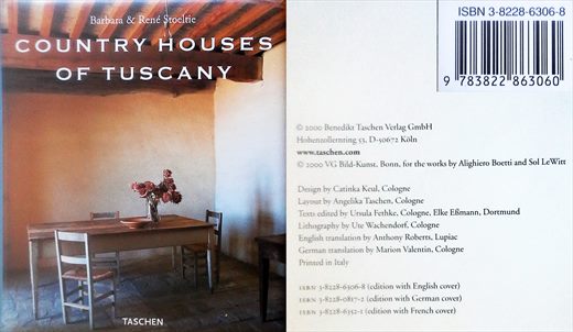 Country Houses of Tuscany ISBN 3-8228-6306-8