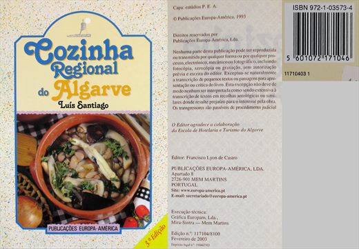 Cozinha Regional do Algarve ISBN 972-1-03573-4