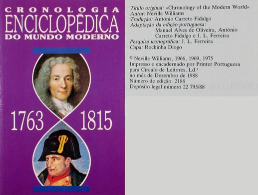 Cronologia Enciclopedica do Mundo 1763-1815