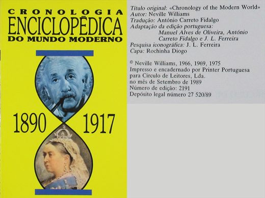 Cronologia Enciclopedica do Mundo 1890-1917