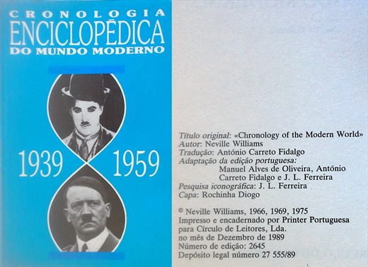 Cronologia Enciclopedica do Mundo Moderno 1939-1959