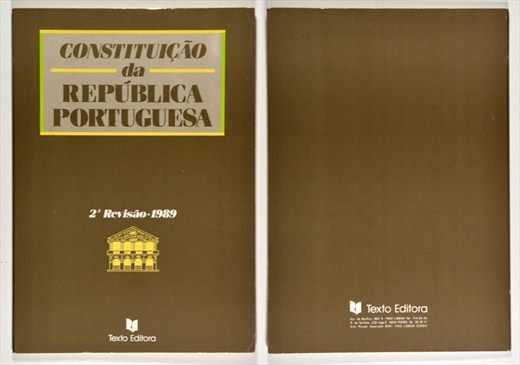 Constituicao da Republica Portuguesa 2a. revisao 1989