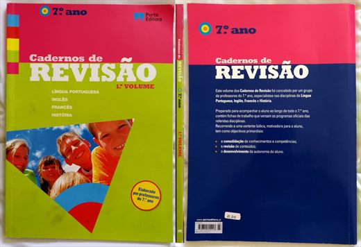 Cadernos de revisao 1o. volume, 7o. ano - EAN 9789720315113